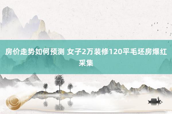 房价走势如何预测 女子2万装修120平毛坯房爆红采集