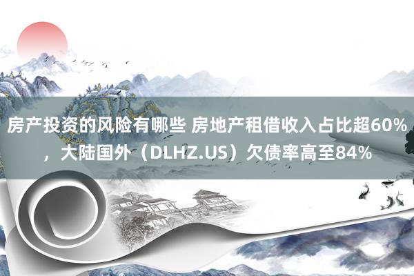 房产投资的风险有哪些 房地产租借收入占比超60%，大陆国外（DLHZ.US）欠债率高至84%